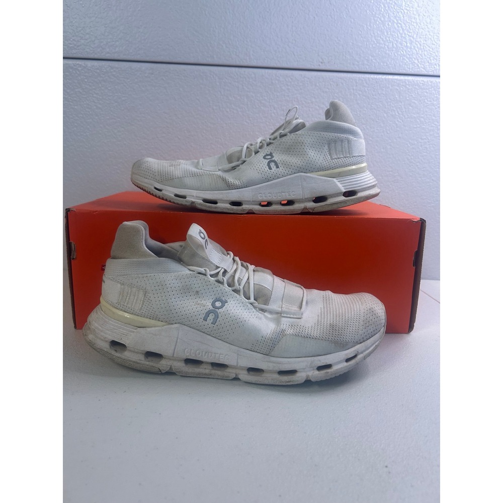 On Cloudnova Running Shoes White Women Size 10 #2865